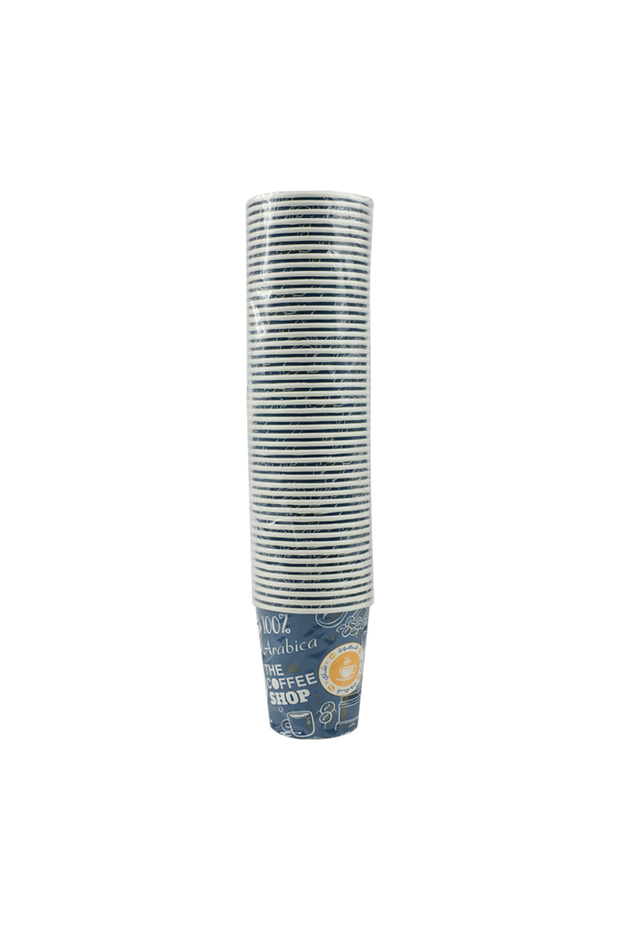 Disposable Plain Paper Drinking Hot Cups (6oz, 50 Pack)