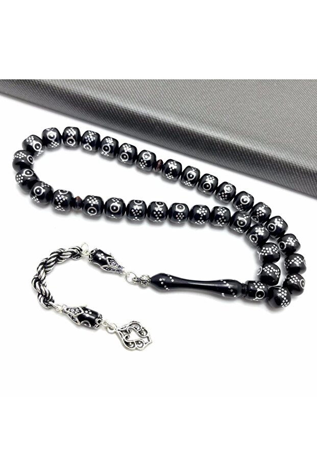 Cube Cut Brass Engraved Kuka Prayer Beads