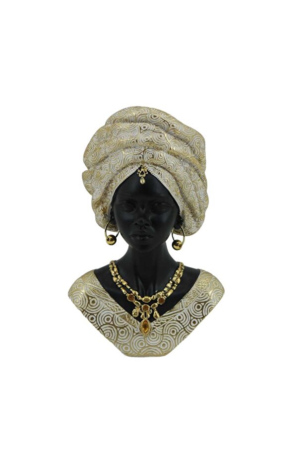 Polyresin African Lady Face Figurine
