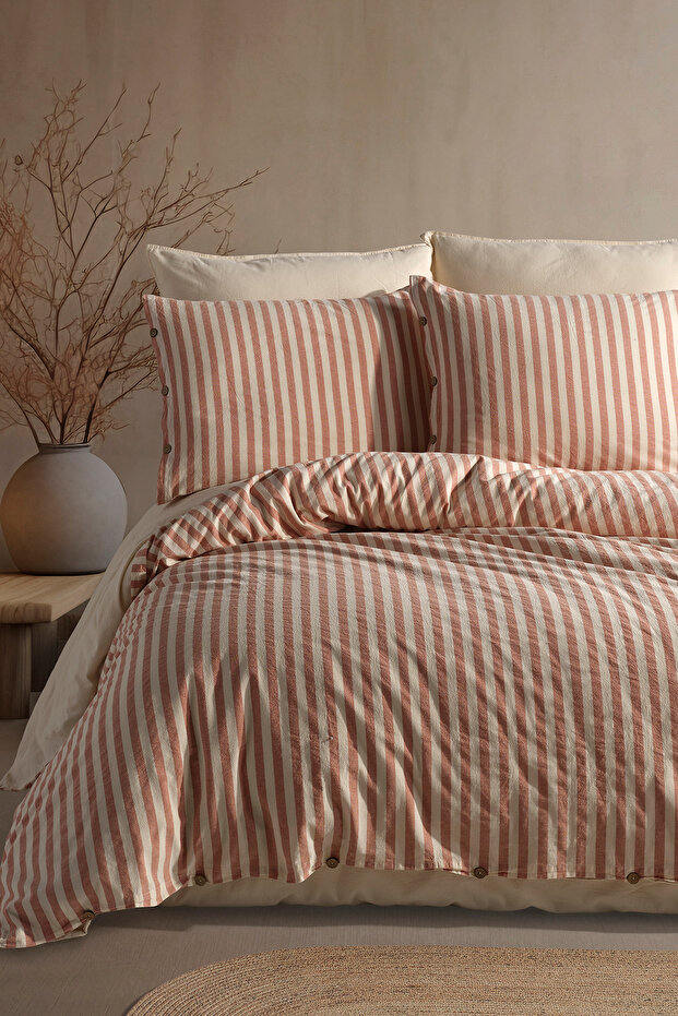 Eostre 100% Cotton Thread Yarn Dyed Washable Single Duvet Cover Set 160*220