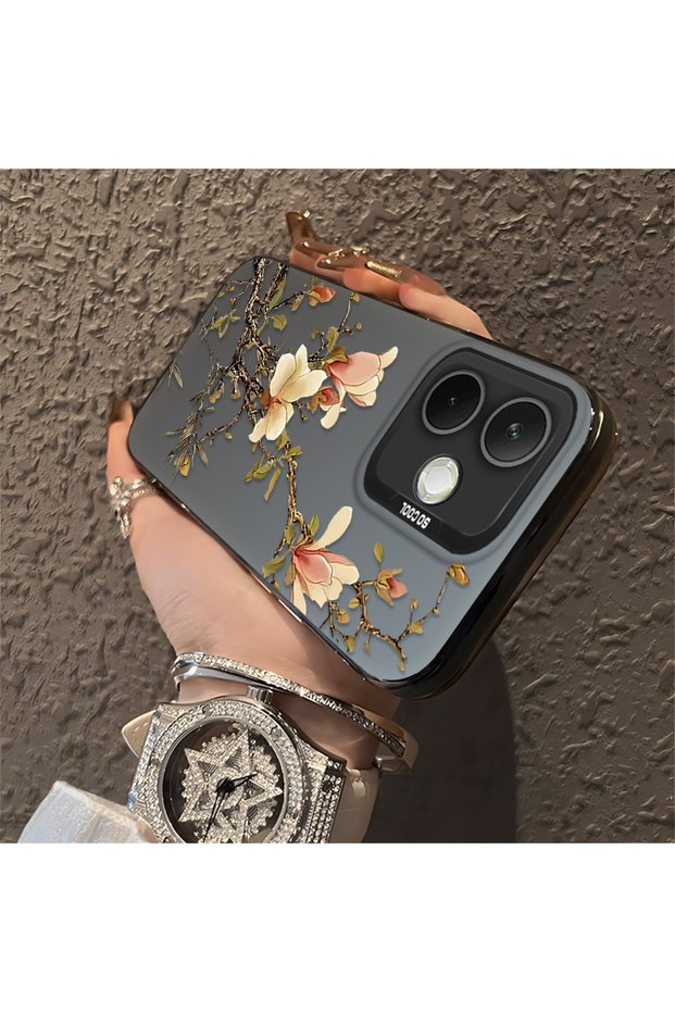 Oppo A5 Pro 4G/5G Compatible Unbreakable Silicone Beautiful Floral Print Printed Cover Shock Absorbing Protection