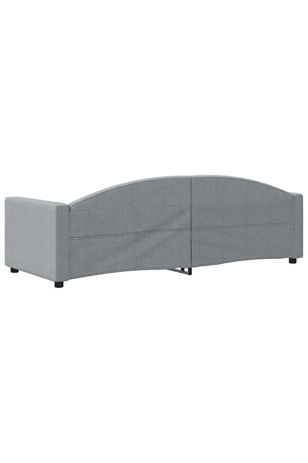 Bed frame, light grey, 80x200 cm, textile - 5