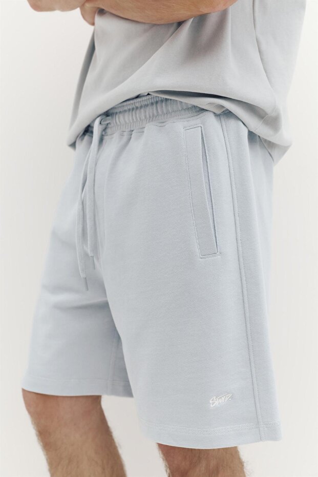 Logolu jogger bermuda şort - 4