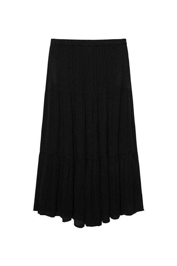 Panel detaylı midi etek - 3