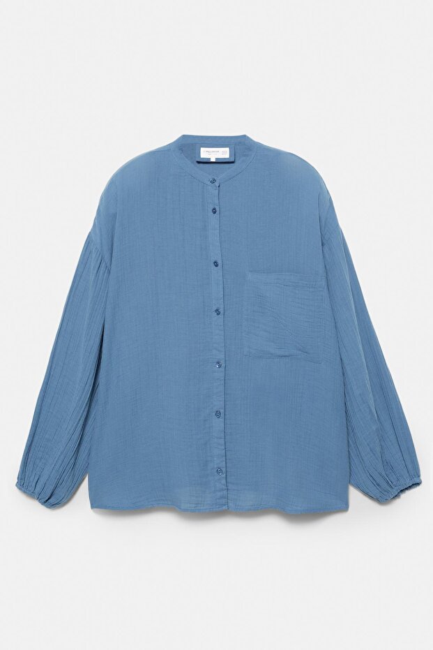 Hakim yaka Şile bezi gömlek - 6