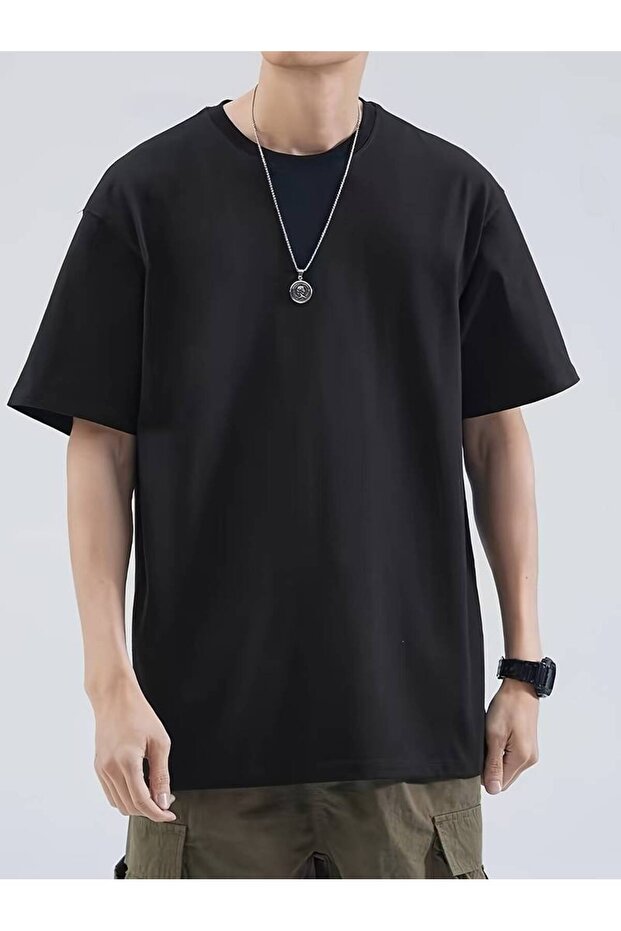 Crew Neck Unprinted T-Shirt - Oversized Basic T-Shirt