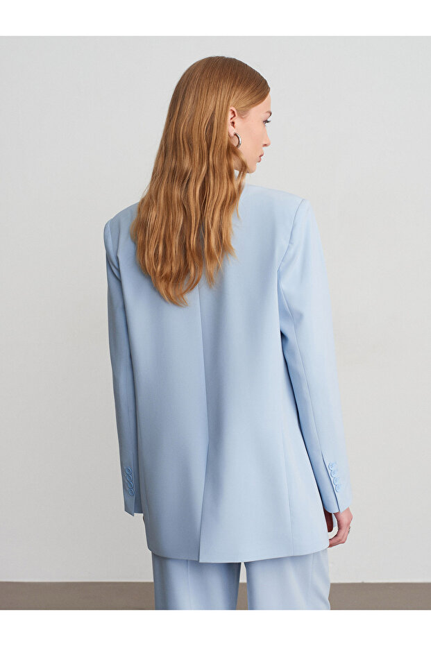 60794 Blazer Ceket-Mavi - 2