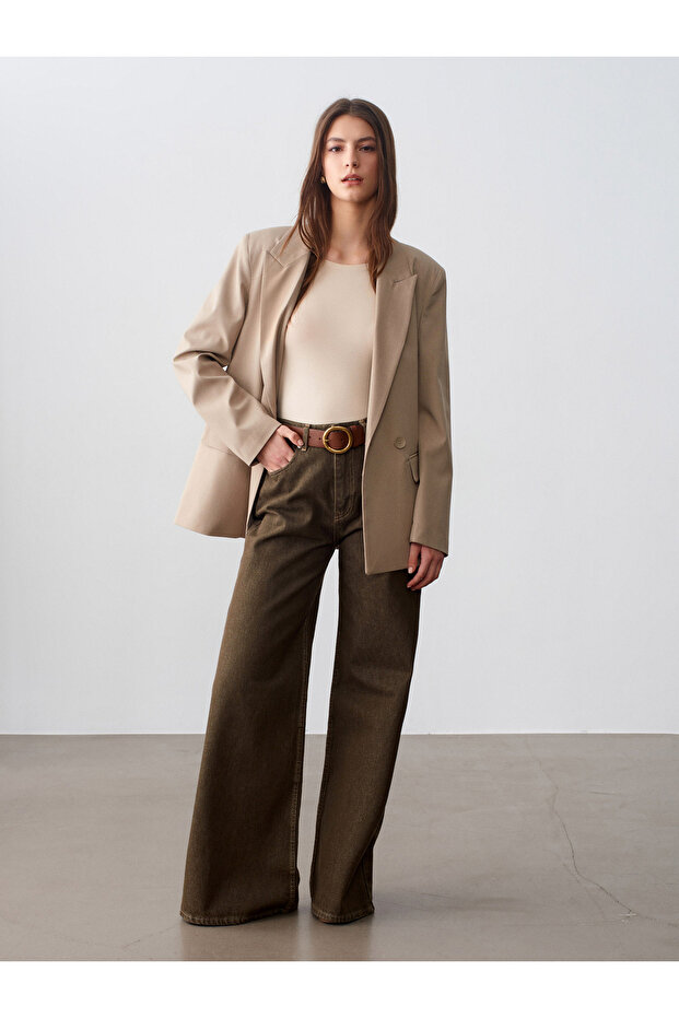 60791 Kruvaze Oversize Blazer-Camel - 4