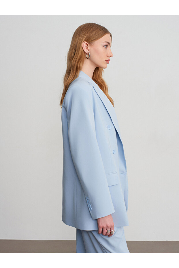 60794 Blazer Ceket-Mavi - 3