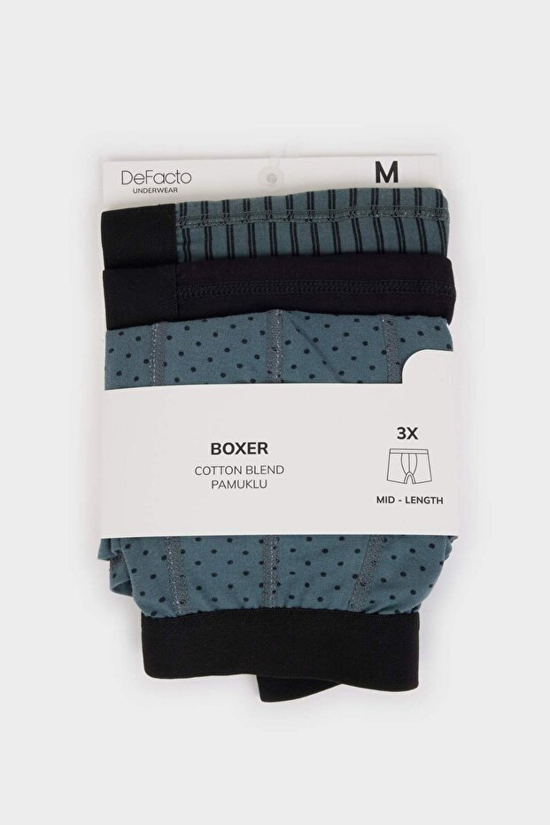 Regular Fit Shawl Patterned 3-Piece Boxer G9370Ax26Sp