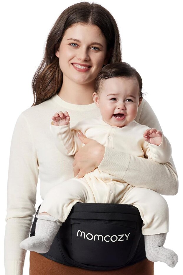 Hip Seat Baby Carrier - Original 3D Abdominal Protector & EVA Massage Plate with Various Poc