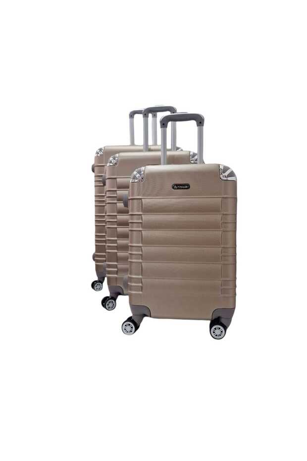 Valize plastic 3/set gold - 1