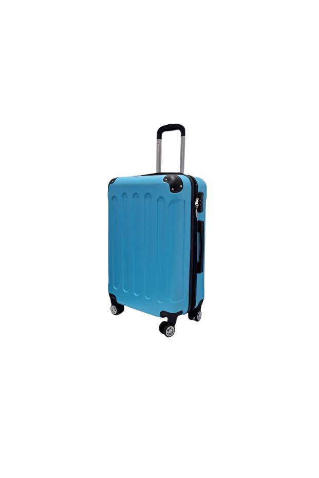 Valize plastic 1ps Bleu L - 3