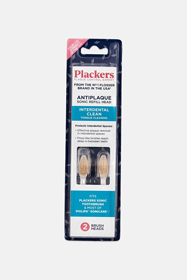 Antiplaque 2 Pieces Sonic Refill Brush Head