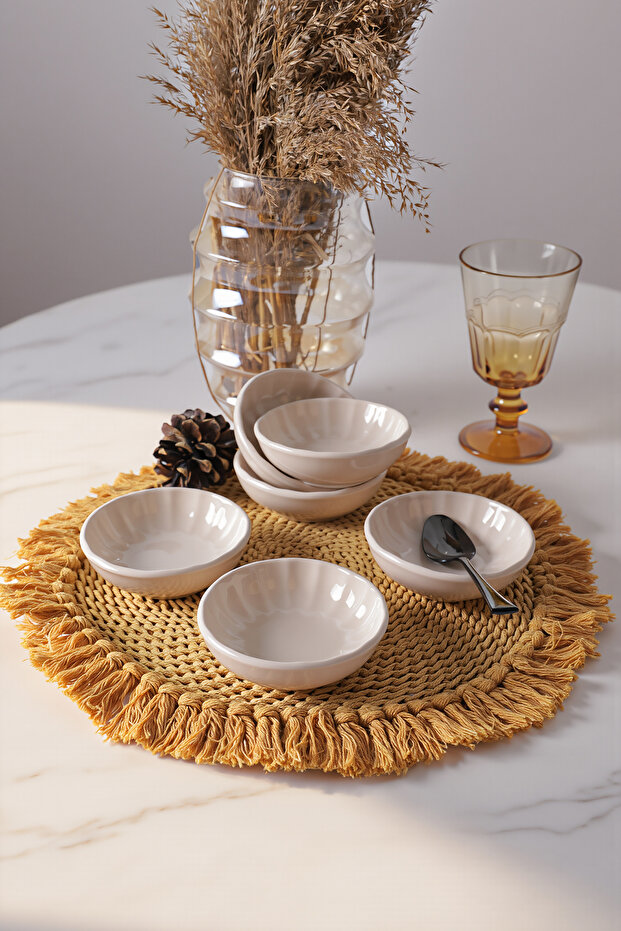 Cream Sirius Snack Bowl / Sauce Bowl 10 cm 6 Pieces 030