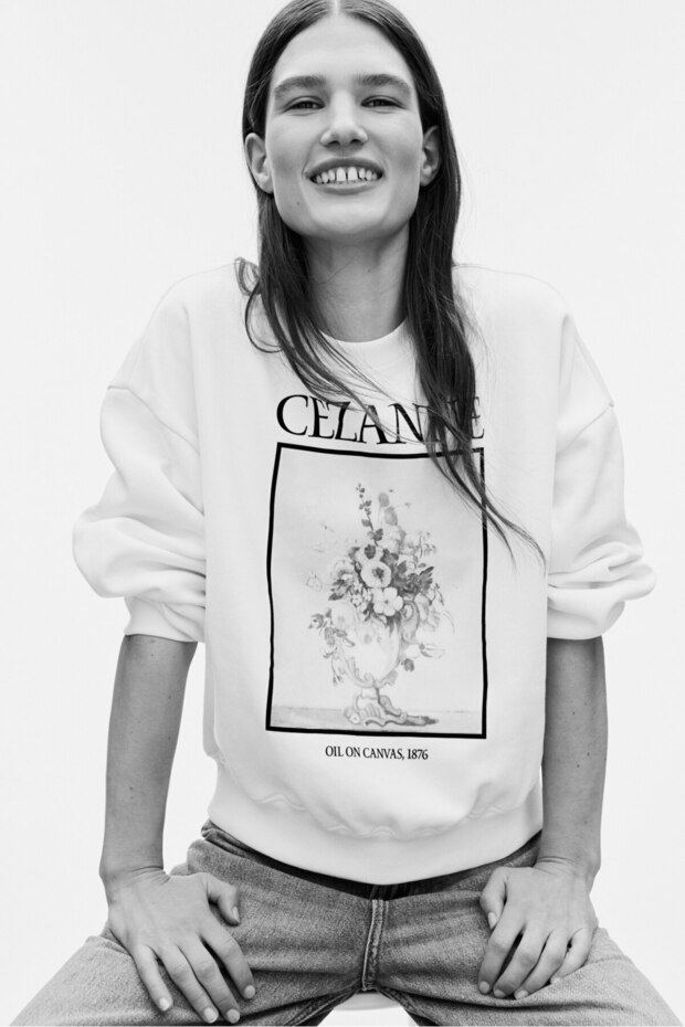 Baskı Motifli Oversize Sweatshirt - 2