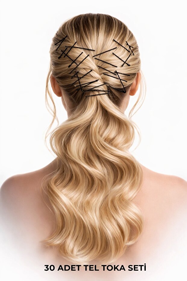 30 Pieces Black Wire Hair Clip Set - Women's Hair Clip Accessory