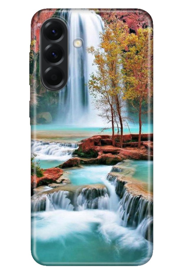 Galaxy A57 (Sm-A576B) Compatible Case Decorative Silicone Printed Cover Waterfall
