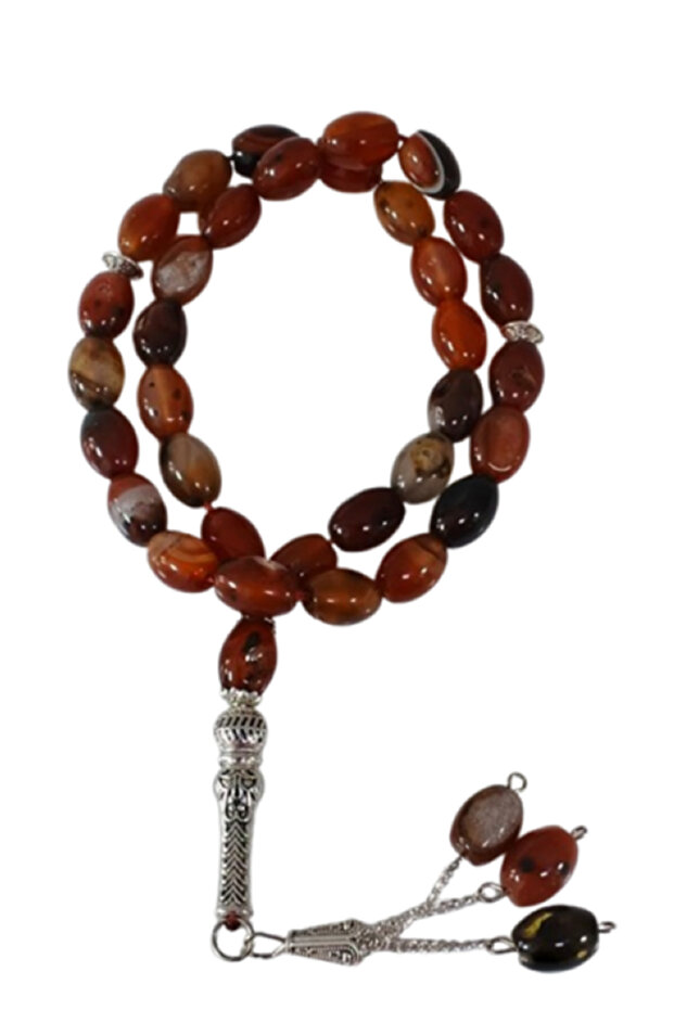 Agate Yemeni Brown rosary 82g