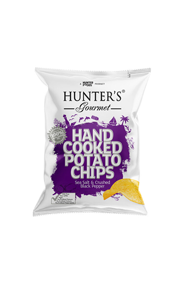 Sea Salt & Crushed Black Pepper Chips (125g)