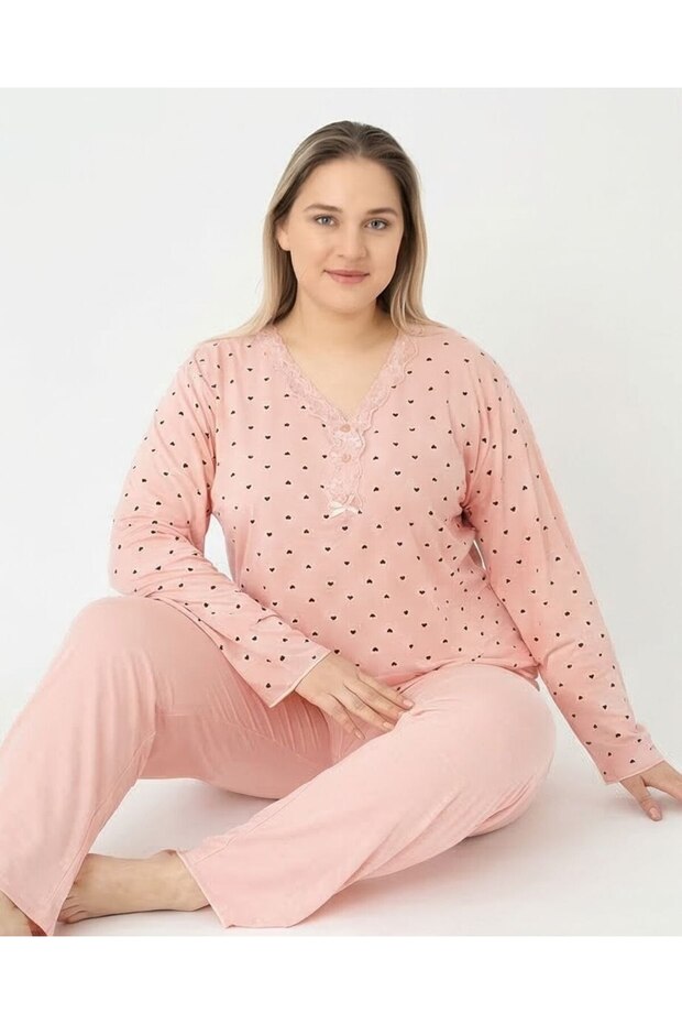 Plus Size Women's Pajama Set 2Xl-5Xl Relaxed Fit Soft Fabric Home Wear Sleep Set