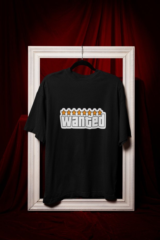Wanted Printed Cycling Collar Pa Cotton Ov Oversized Alip Short Sleeve Unisex Tshirt