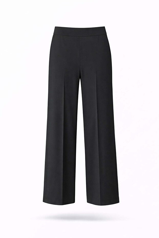 Black High Waist Wide Leg Pants 18198