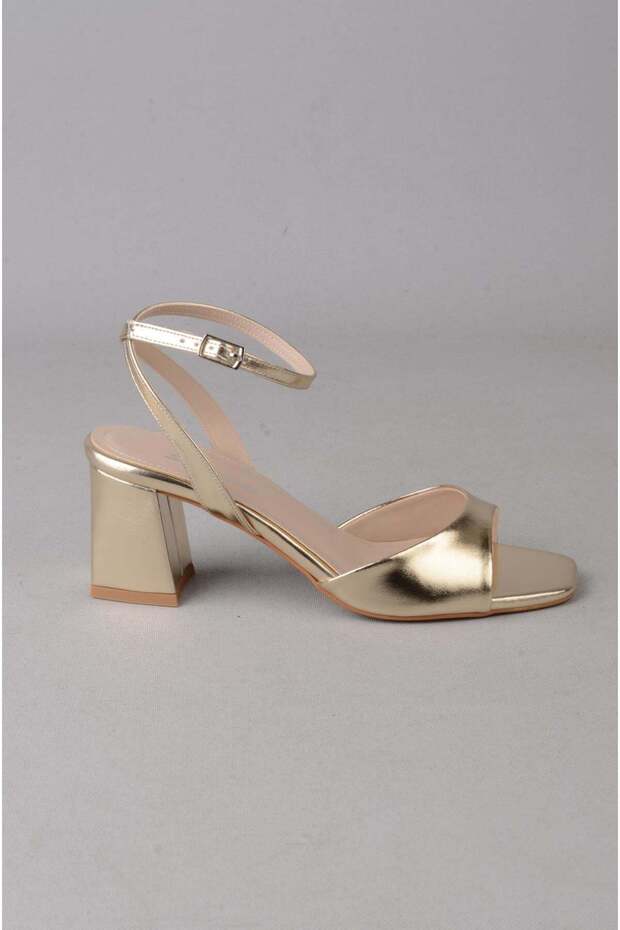 Seç Y195 Heelled Women's Shoes (Heel:7.5 cm) Gold