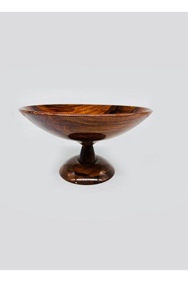 Handmade Wooden Stand Bowl – 12″ Decorative Serving Bowl