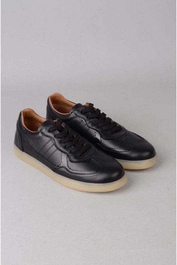 Seç 2601 Haki̇ki̇ De Leather Por Shoes Black