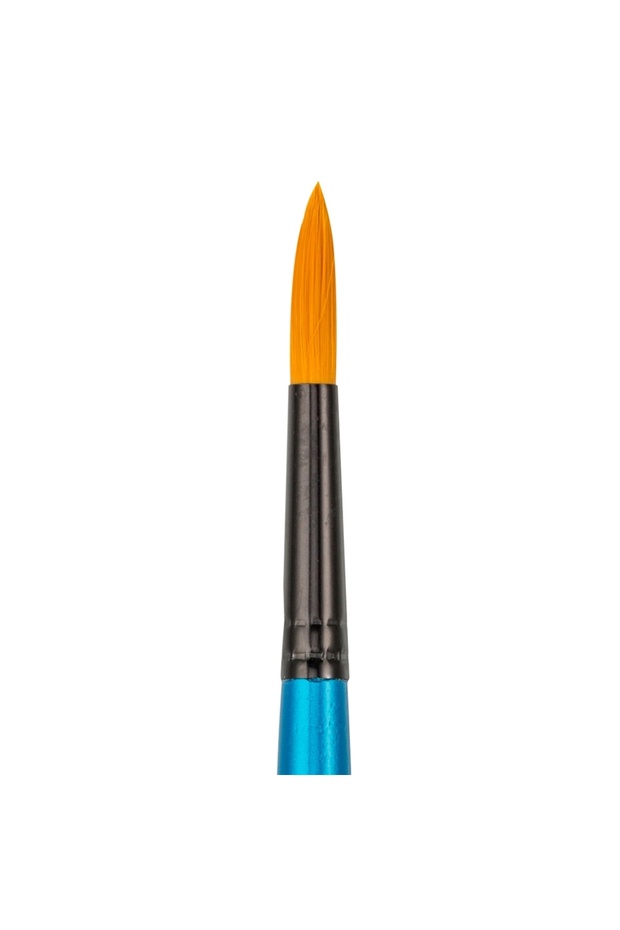 111 Series Golden Synthetic Bristle Round Brush No: 12 X 12 Pieces