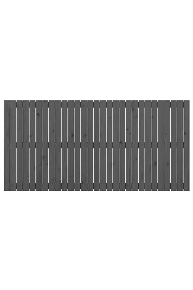 Wall-mounted headboard, gray, 185x3x90 cm, solid pine wood - 4