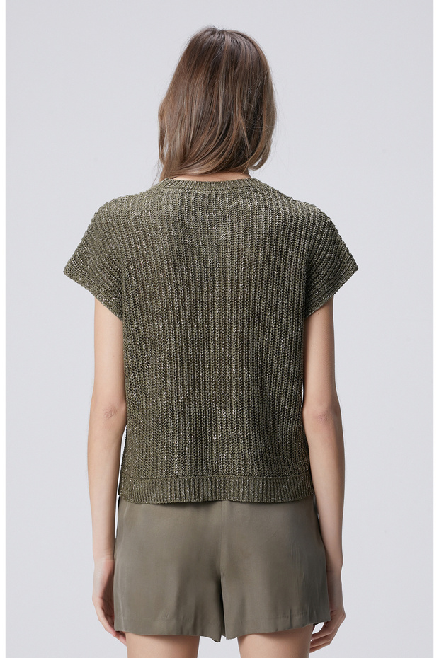 Haki Sim Dokulu Triko - 5