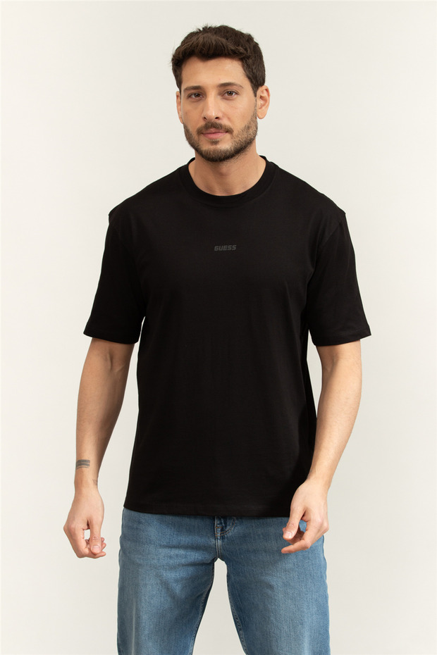 Giano Men's Active Regular Fit T-Shirt Black