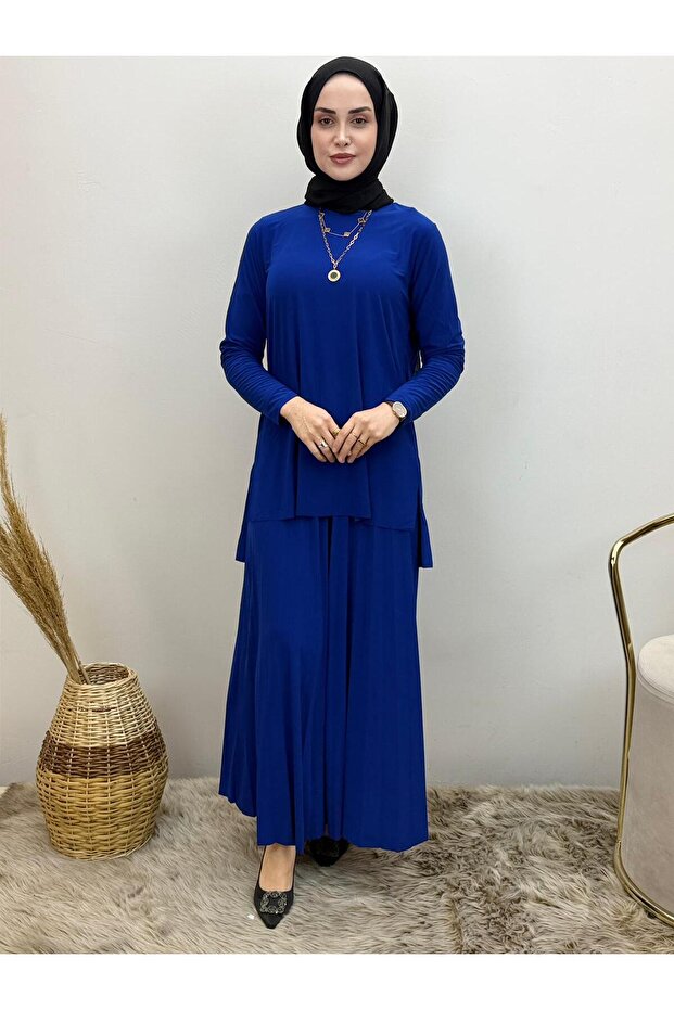 Skirt Pleated Tunic Suit