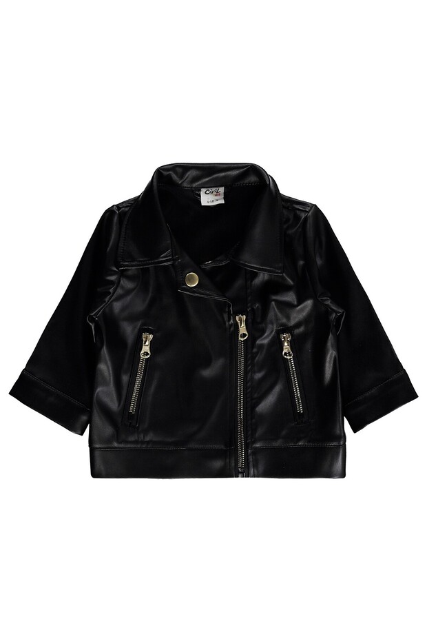 Leather 6-18 Months Jacket - Black 9-12 Months