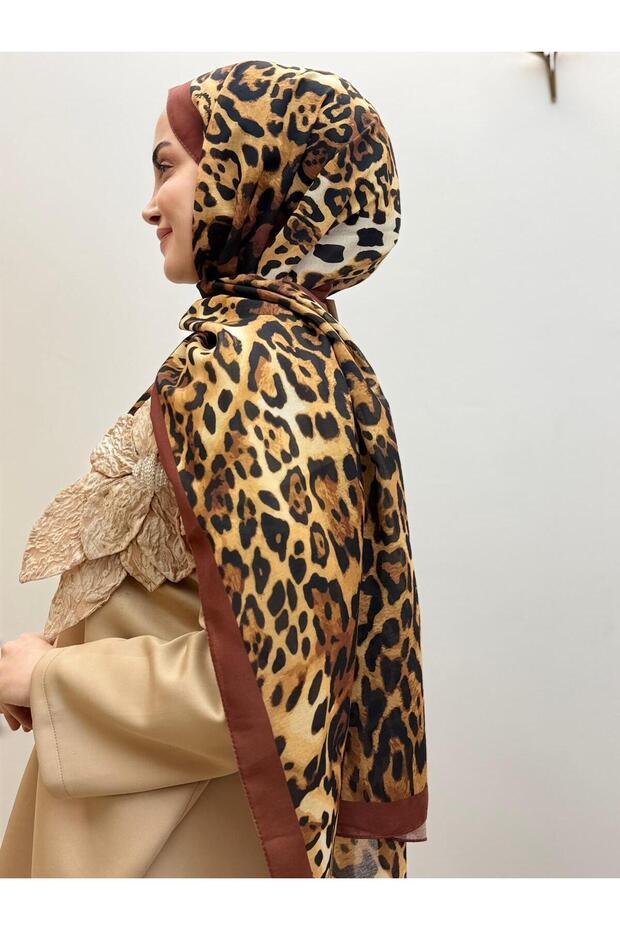 Leopard Pattern Soft Shawl - 5