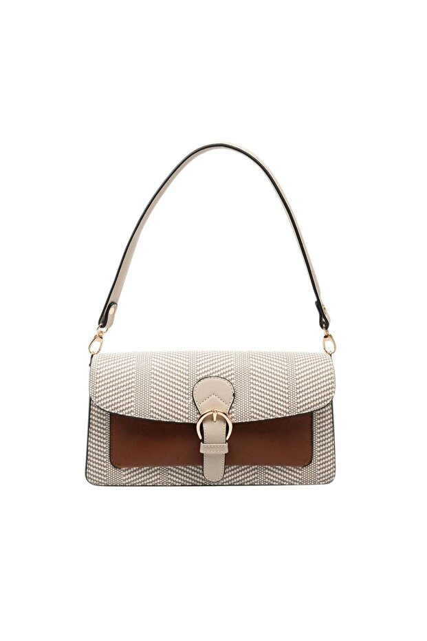 Beige - Tan - M105 Dark Beige Straw Women's Shoulder Bag Sp1279
