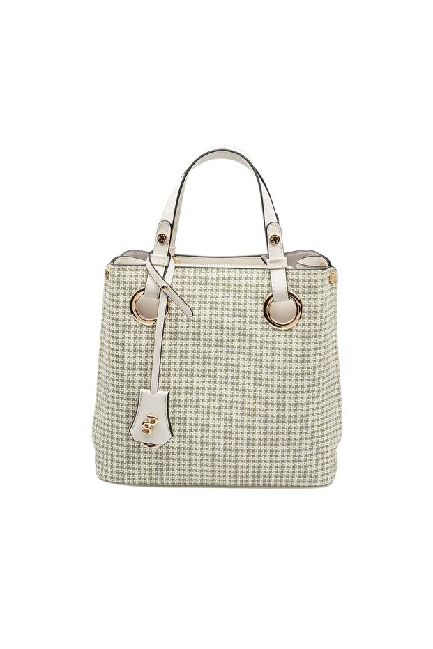 Green - Bone Crow's Feet Plaid Women's Handbag Sp975