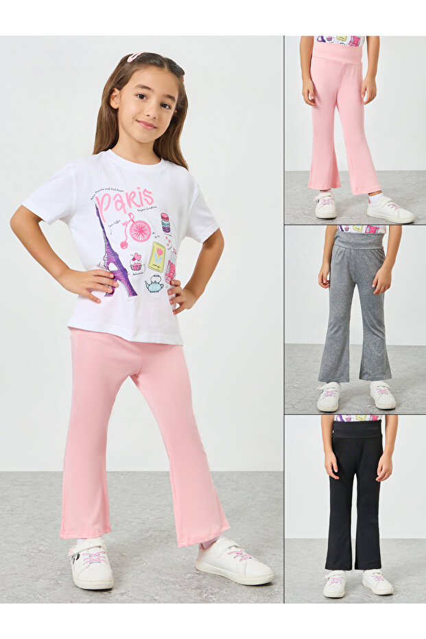 Toddler Girl pack of 3 fit & Flare legging
