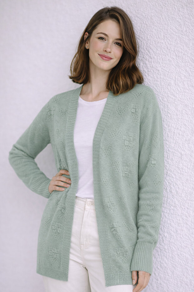 Summer Cotton Cardigan R4551 Çağla