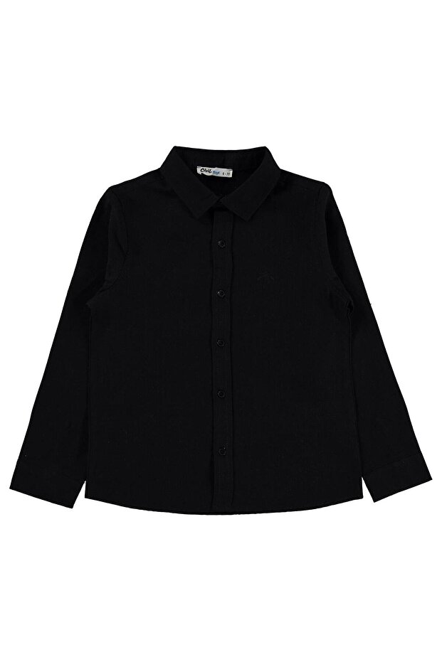 Basic Long Sleeve Shirt for Ages 10-13 - Black 12-13 Years