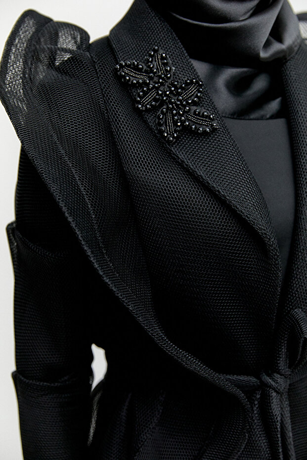 File Ceketli Abiye Elbise - 6