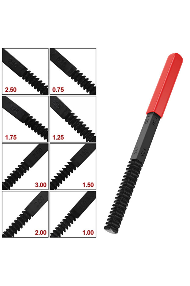 B Thread Repair File Metric Thread Restoration Repair File Cleans Damaged Threads 0.75-3 mm Pitch M.