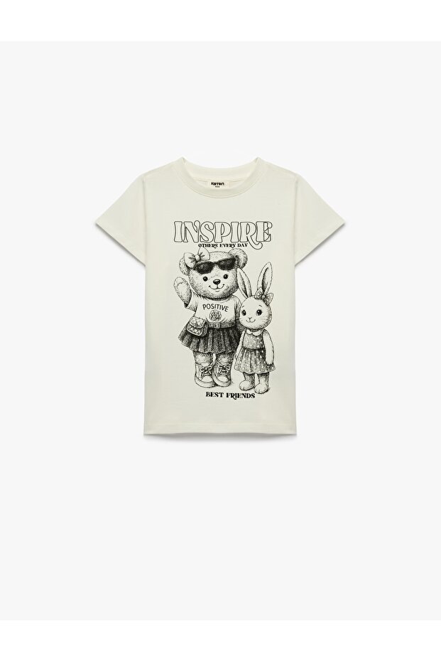 Girl's T-Shirt 6Skg10338Ak Ecru