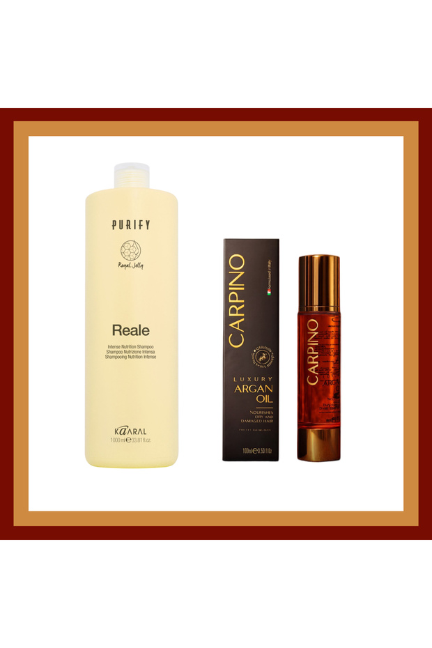 Reale 1000 ml Shampoo + Carpino Argan Oil 100 ml Set