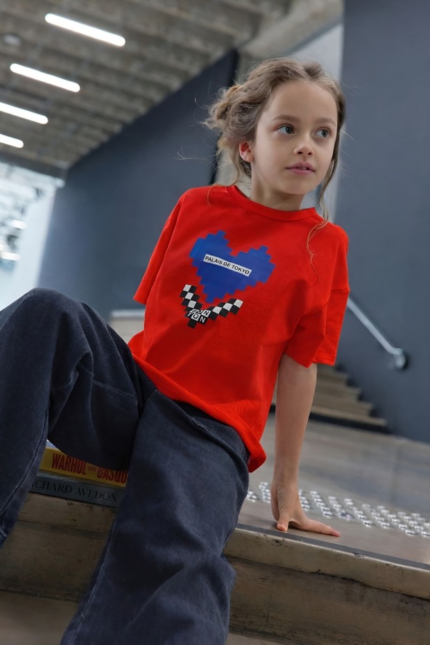 Palais De Tokyo Printed Oversized Unisex Children's T-Shirt 1Gh3