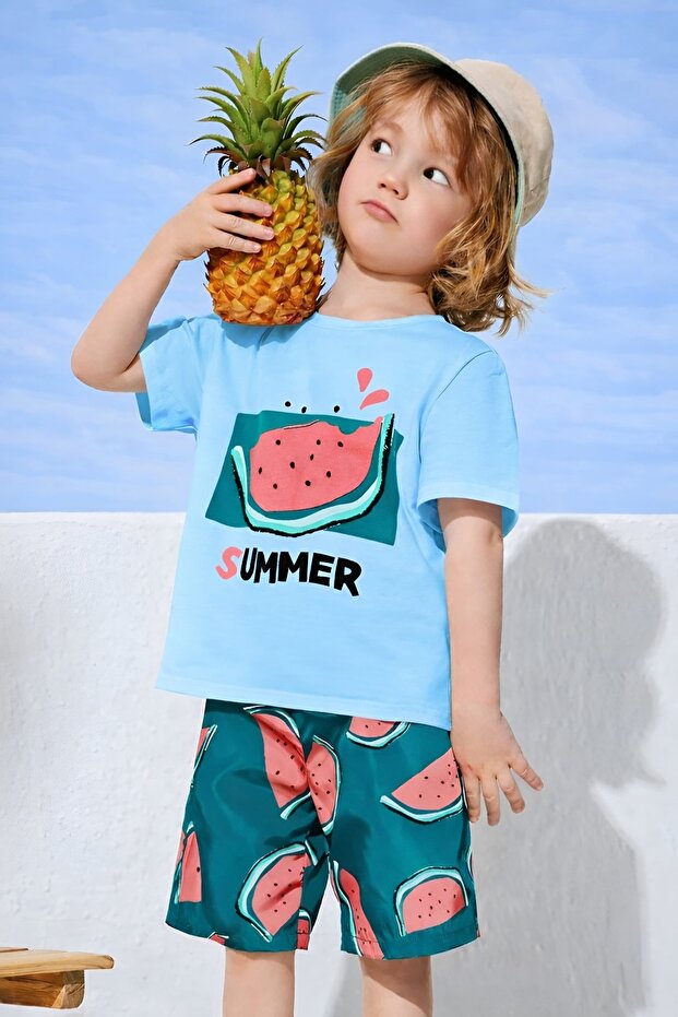 Summer Watermelon Oversized Unisex Children's T-Shirt 1Gh5