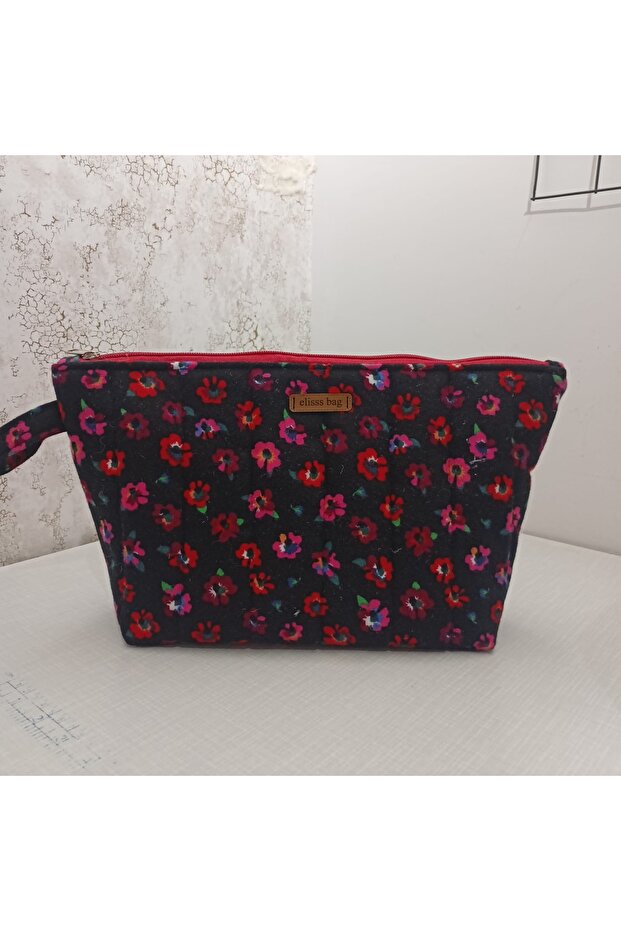 Flannel Bag, Skin Care and Makeup Bag, Handmade Bag, 100% Cotton
