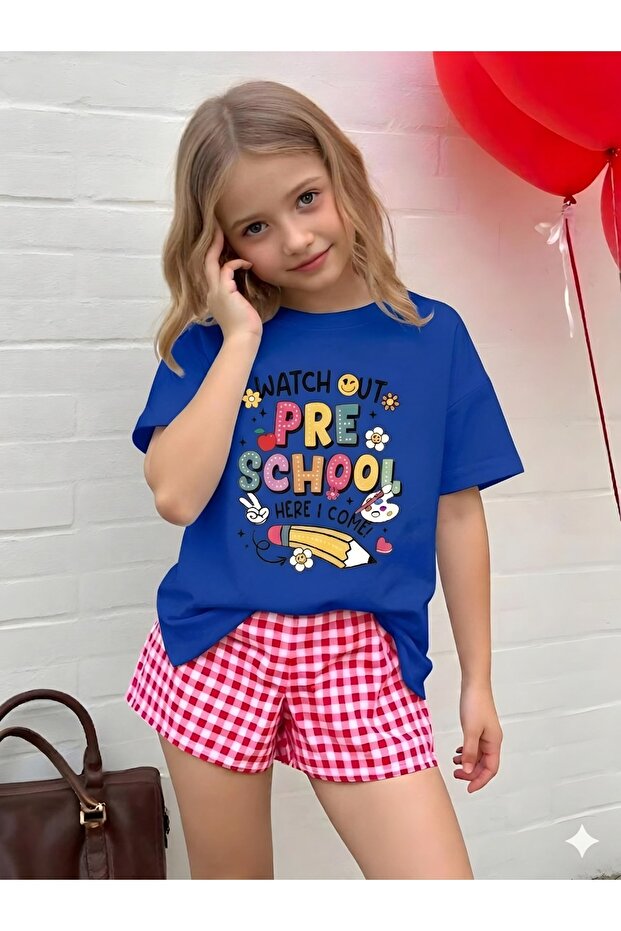 Pre School Printed Unisex Children's T-Shirt 2Gh5